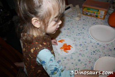 Finger Paint Pumpkins