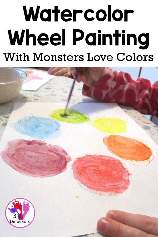 Watercolor Color Wheel - a fun book and craft idea for kids to make. - 3Dinosaurs.com