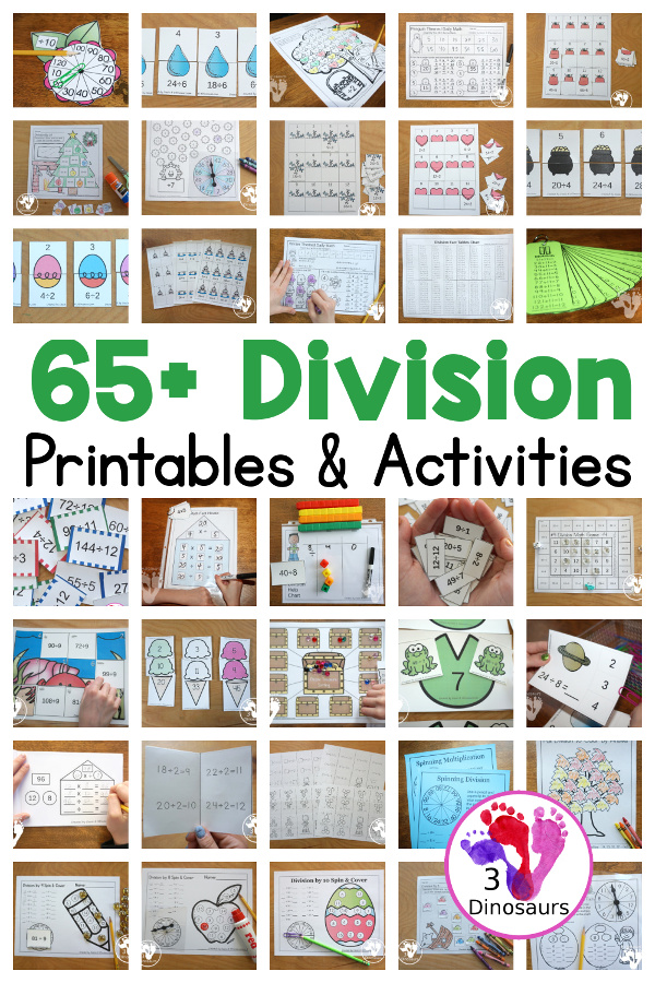 Division Activities & Printables - 3Dinosaurs.com