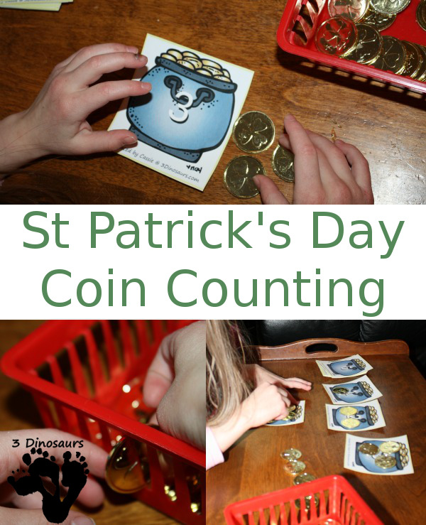 Free St Patrick's Day Coin Counting Printable - 3Dinosaurs.com
