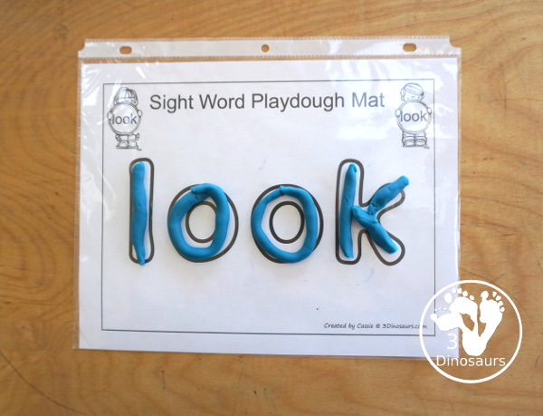 Romping & Roaring Preprimer Sight Words: look, make, me, my- 6 pages of activities for each preprimer sight words: look, make, me, my. These are great for easy to use learning centers - 3Dinosaurs.com