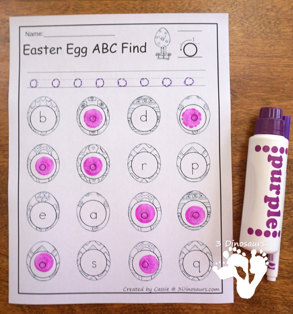 Easter Egg ABC Find: Uppercase or Lowercase with tracing 52 pages of no-prep printables for Easter $ - 3Dinosaurs.com