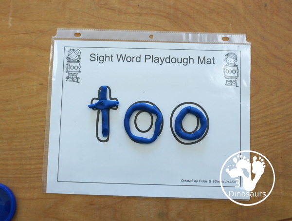 Free Romping & Roaring Primer Sight Words: Too, Under, Want, Was - you have 6 pages for each sight word that work on learning the sight word in different ways with reading, writing, and finding. 3Dinosaurs.com
