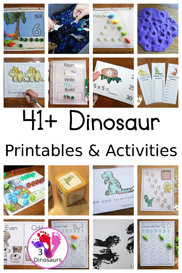 Dinosaur Activities & Printables on 3Dinosaurs.com