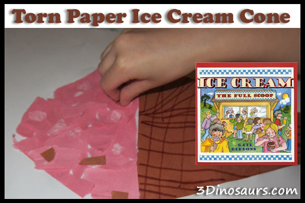 Torn Paper Ice Cream Cone