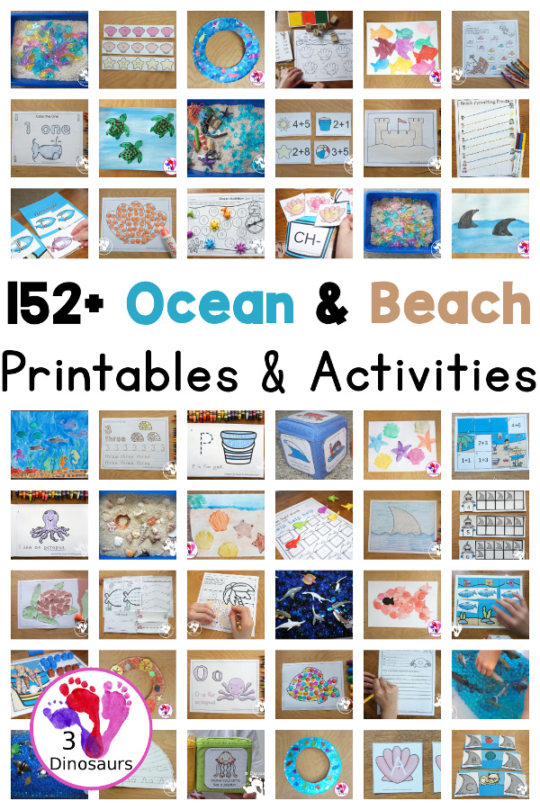 Ocean & Beach Activities & Printables - 3Dinosaurs.com