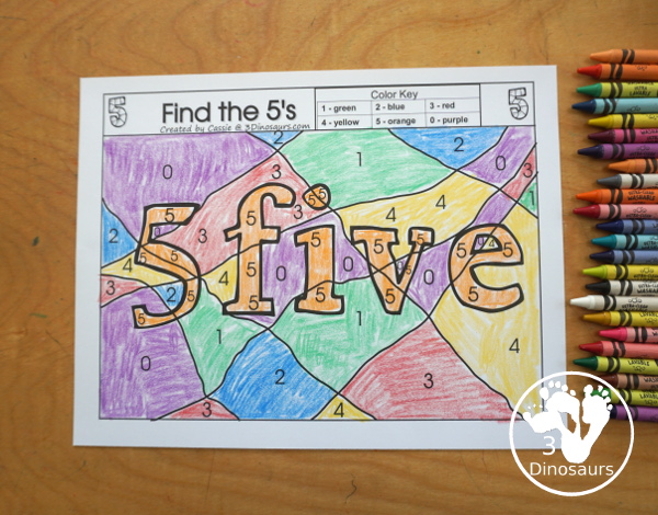 Free Romping and Roaring Number 5 Knight Theme Pack with number 5 worksheets, number 5 puzzles, number 5 handwriting, number 5 dot marker worksheets and more for PreK and kindergarten age kids with a castle and knight theme. - 3Dinosaurs.com