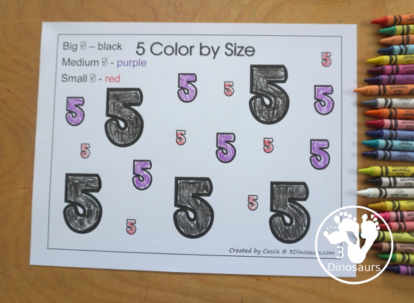 Free Romping and Roaring Number 5 Knight Theme Pack with number 5 worksheets, number 5 puzzles, number 5 handwriting, number 5 dot marker worksheets and more for PreK and kindergarten age kids with a castle and knight theme. - 3Dinosaurs.com