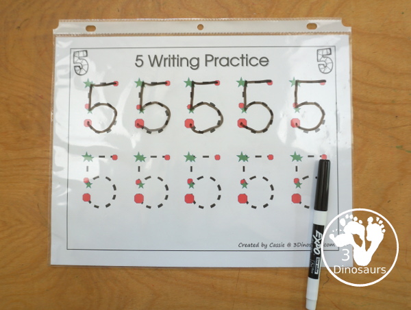 Free Romping and Roaring Number 5 Knight Theme Pack with number 5 worksheets, number 5 puzzles, number 5 handwriting, number 5 dot marker worksheets and more for PreK and kindergarten age kids with a castle and knight theme. - 3Dinosaurs.com