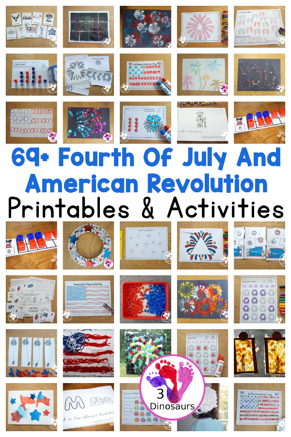4th Of July And American Revolution Activities & Printables - 3Dinosaurs.com