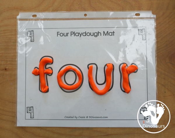 Free Romping and Roaring Number 4 Pack - with number 4 worksheets, number 4 puzzles, number 4 handwriting, number 4 dot marker worksheets and more for PreK and kindergarten age kids with a shirt theme. - 3Dinosaurs.com
