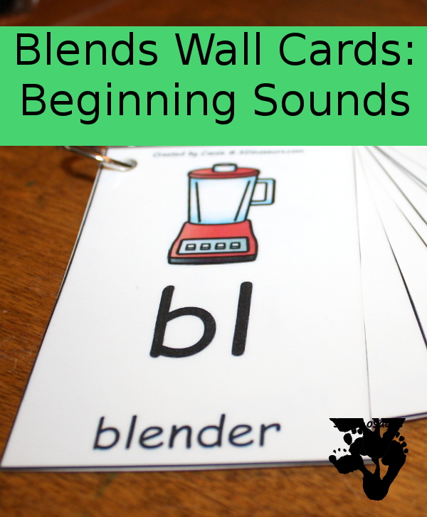 Free Blends Wall Cards: Beginning Sounds | 3 Dinosaurs