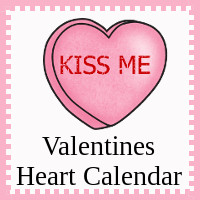 Free Valentines Heart Calendar - 3Dinosaurs.com