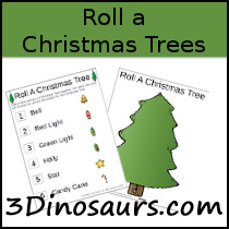 Roll a Christmas Tree Printable