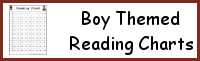 Boy Themed Reading Charts