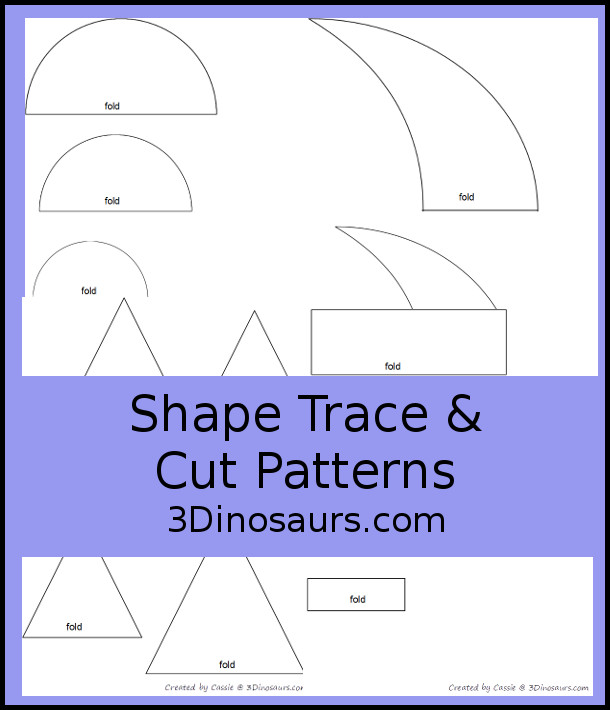 Shape Trace & Cut Pattern - 3Dinosaurs.com