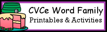 CVCe Word Family Activities & Printables