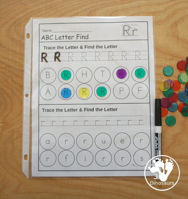 ABC Letter Find With Tracing and Finding Uppercase & Lowercase Letters ...