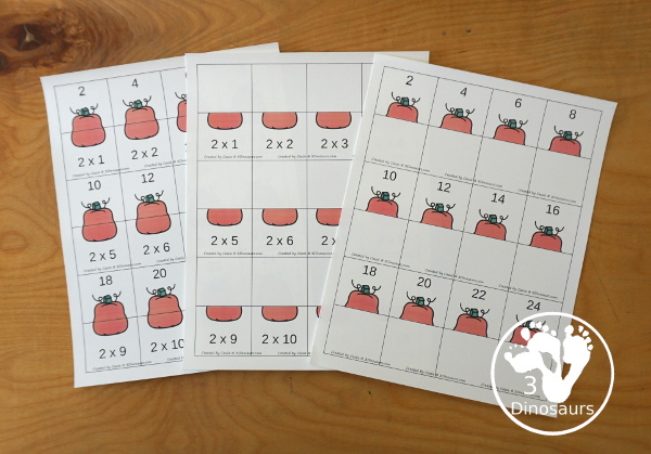 Pumpkin Multiplication & Division Cut & Paste and Matching with cut and paste worksheets for division and multiplication with numbers 1 to 12 and - 3Dinosaurs.com