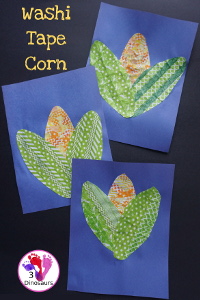 Fine Motor Craft: Washi Tape Corn