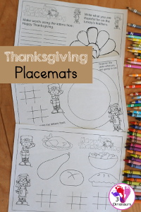 Free Thanksgiving Placemats Printables