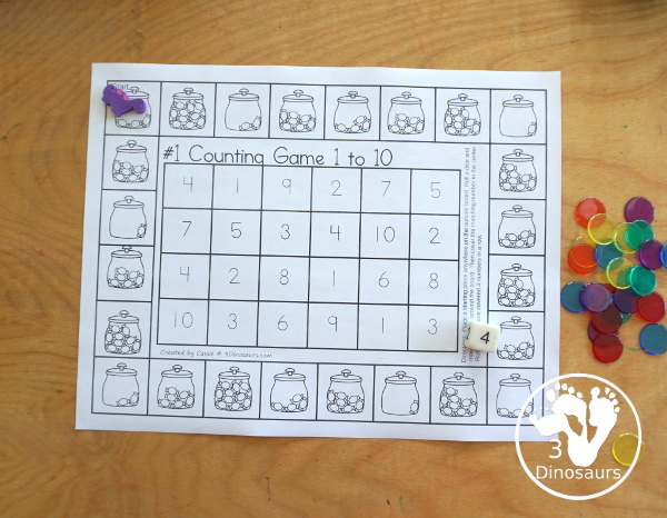 Free Candy Counting Game Numbers 1 To 10 Printables 