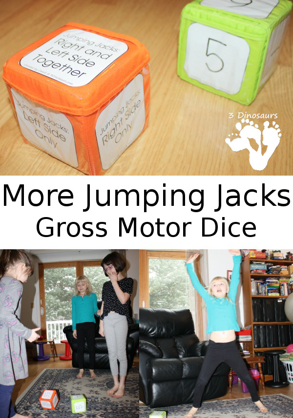 More Jumping Jacks Gross Motor Dice | 3 Dinosaurs