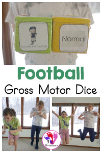 Football Theme Gross Motor Dice