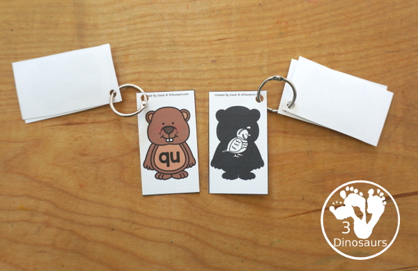Free Groundhog Beginning Digraph Matching Printable - a fun printable with matching beginning digraphs with a picture that has the same beginning digraph. The picture is on the shadow of the groundhog and the letters are on the groundhog for the digraph. 3Dinosaurs.com
