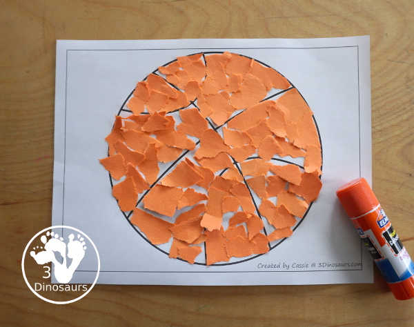 Free Basketball Fine Motor Mat Printables | 3 Dinosaurs