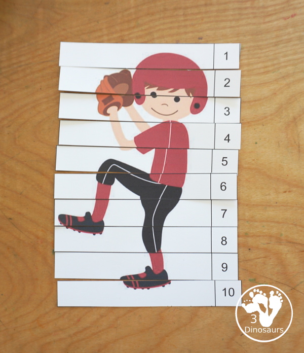 Mini Baseball Pack Printables - 10 piece puzzle
