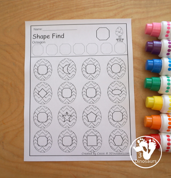 Easter Shape Find For Kids with Geometric Shapes & Shape Words | 3 ...