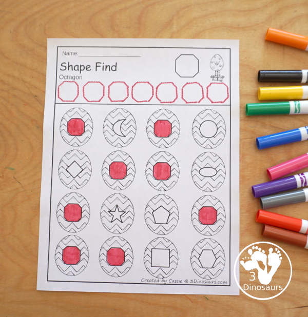 Free Easter Egg Shape Sorting Printable 