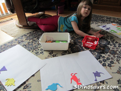 Dinosaur Sticker Matching | 3 Dinosaurs