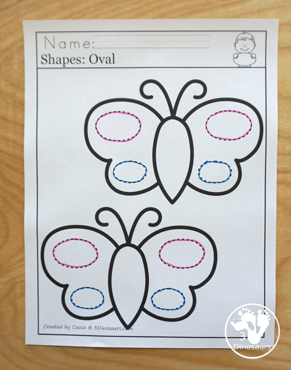 Butterfly Themed Prewriting, Shape, ABCs & Numbers - a fu activity pack with 189 pages of printables with a mix of no-prep, easy reader books and clip cards for learning with a butterfly theme for kids to try out - 3Dinosaurs.com