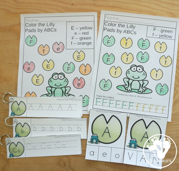 Frog Activity Pack: Prewriting, ABCs, Shapes, & Numbers | 3 Dinosaurs