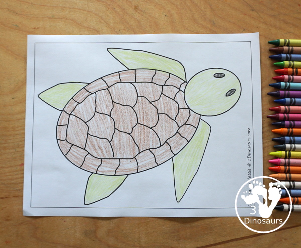 Free Sea Turtle Fine Motor Mats | 3 Dinosaurs