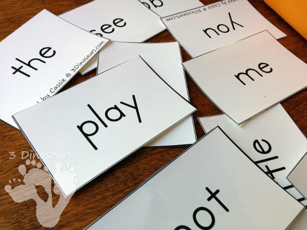 Making Your Own Sight Word Puzzles | 3 Dinosaurs