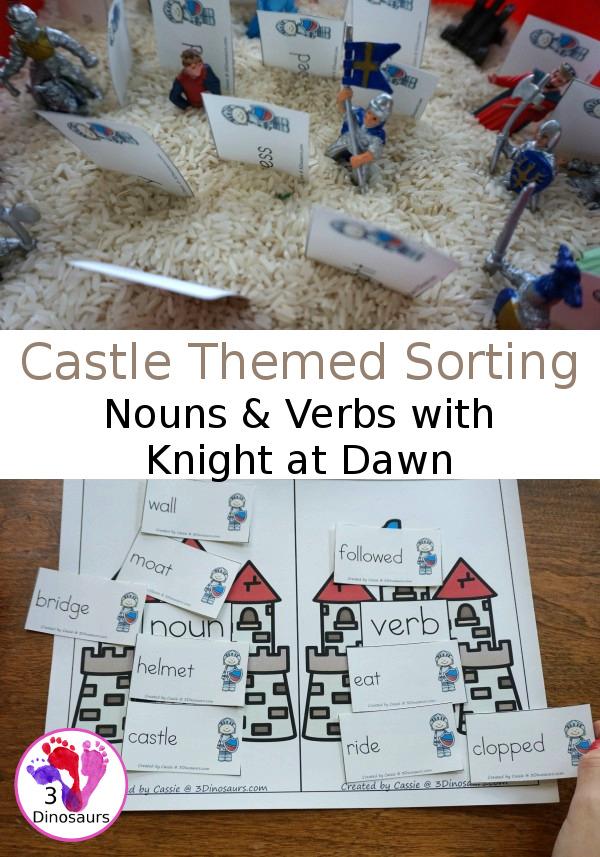 3 with Noun Knight at | Themed Verbs Castle Dawn ... Sorting \u0026