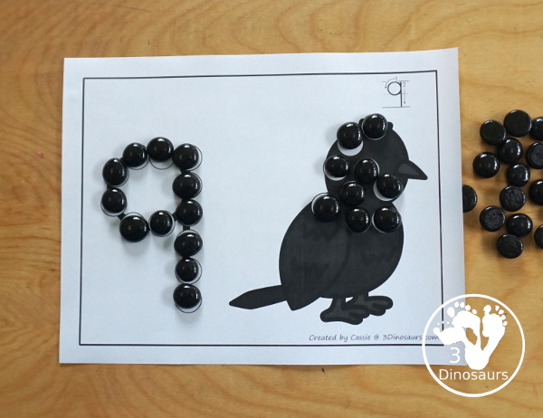 Scarecrow, Crow, & Hay Dot the Number & Count the Dots Dot the Number & Counting: - Numbers 1 to 20 - 3Dinosaurs.com