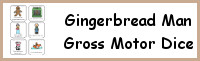 Gingerbread Man Gross Motor Dice