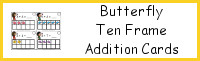 Butterfly Ten Frame Addition Cards