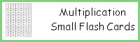 Multiplication Small Flash Cards