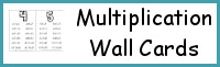 Multiplication Wall Cards: 2 Types