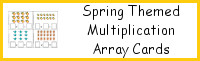 Spring Themed Multiplication Array Cards