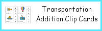 Transportation Addition Clip Cards