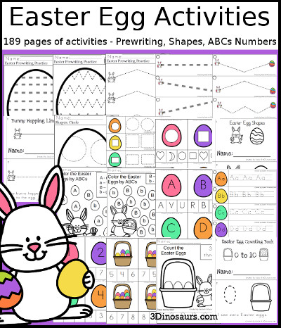 3 Dinosaurs - Easter Activities Pack