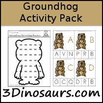 3 Dinosaurs - Groundhog Activity Pack