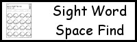 Sight Word Space Find