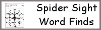 Sight Word Spider Find